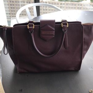 Marc by Marc Jacobs Burgundy Tote (zipper + flap)
